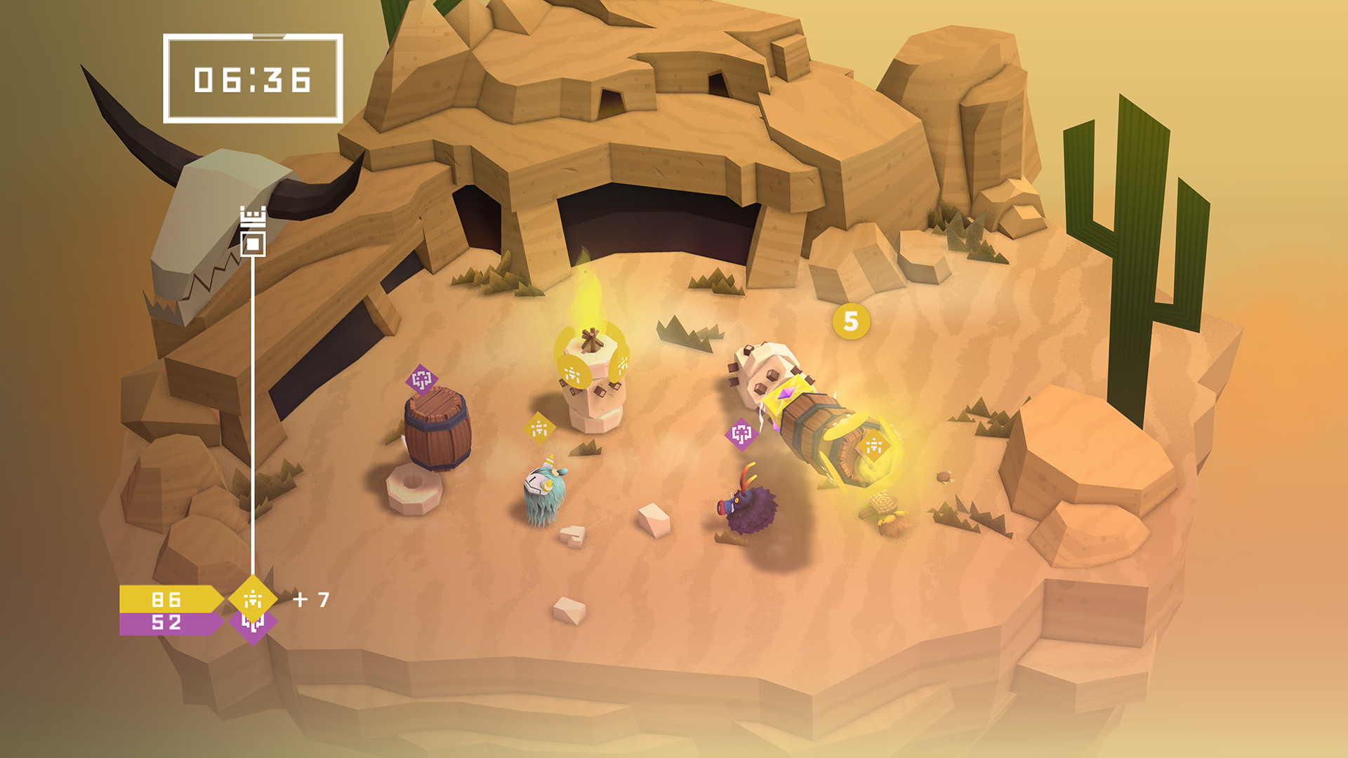 Gameplay — desert pálya, 2 játékos