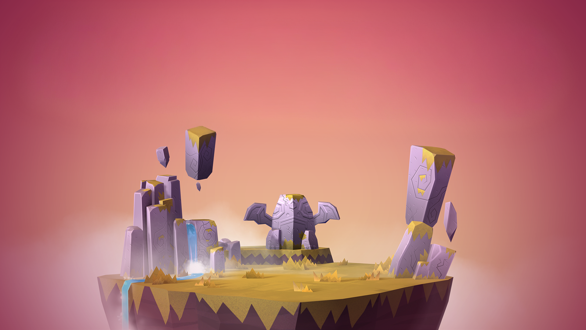 Totemori játék — izometrikus arénajáték logó és arénakörnyezet